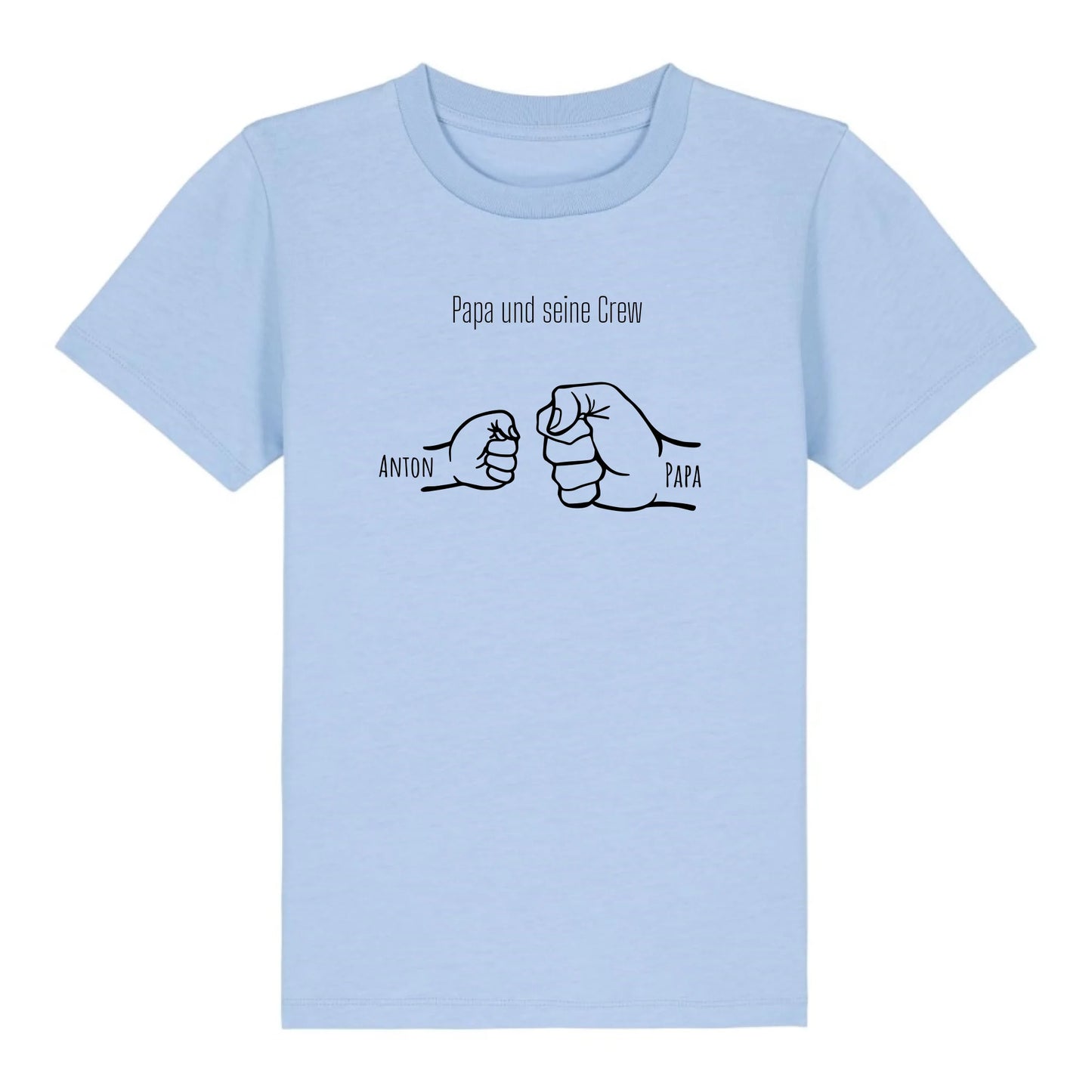 Papa und seine Crew - Bio Kinder Shirt *personalisierbar* Mini Creator Shirt 2.0 ST ST Blue-Soul