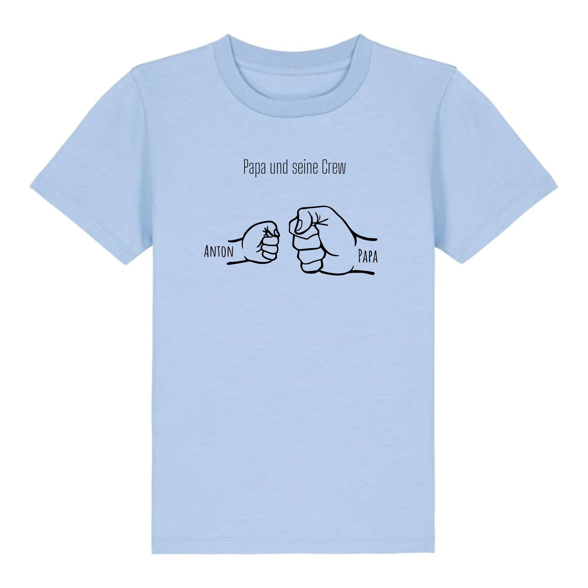 Papa und seine Crew - Bio Kinder Shirt *personalisierbar* Mini Creator Shirt 2.0 ST ST Blue-Soul