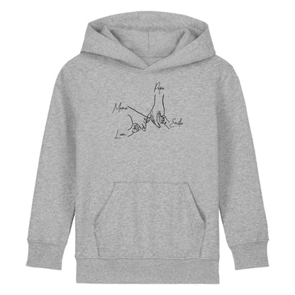Family Hands - Bio Kinder Hoodie *personalisierbar* Mini Cruiser Hoodie 2.0 ST ST Heather-Grey