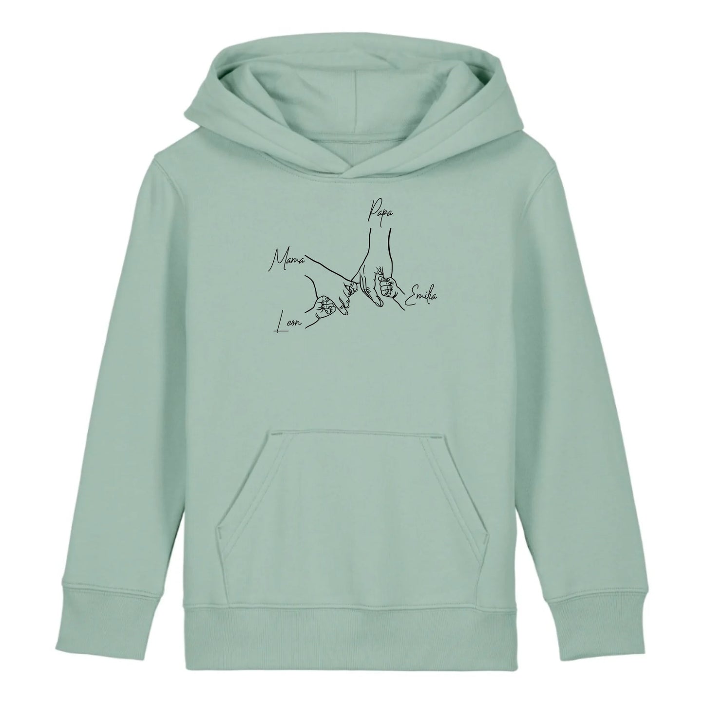 Family Hands - Bio Kinder Hoodie *personalisierbar* Mini Cruiser Hoodie 2.0 ST ST Aloe