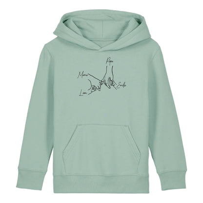 Family Hands - Bio Kinder Hoodie *personalisierbar* Mini Cruiser Hoodie 2.0 ST ST Aloe
