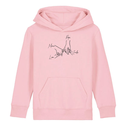 Family Hands - Bio Kinder Hoodie *personalisierbar* Mini Cruiser Hoodie 2.0 ST ST Cotton-Pink