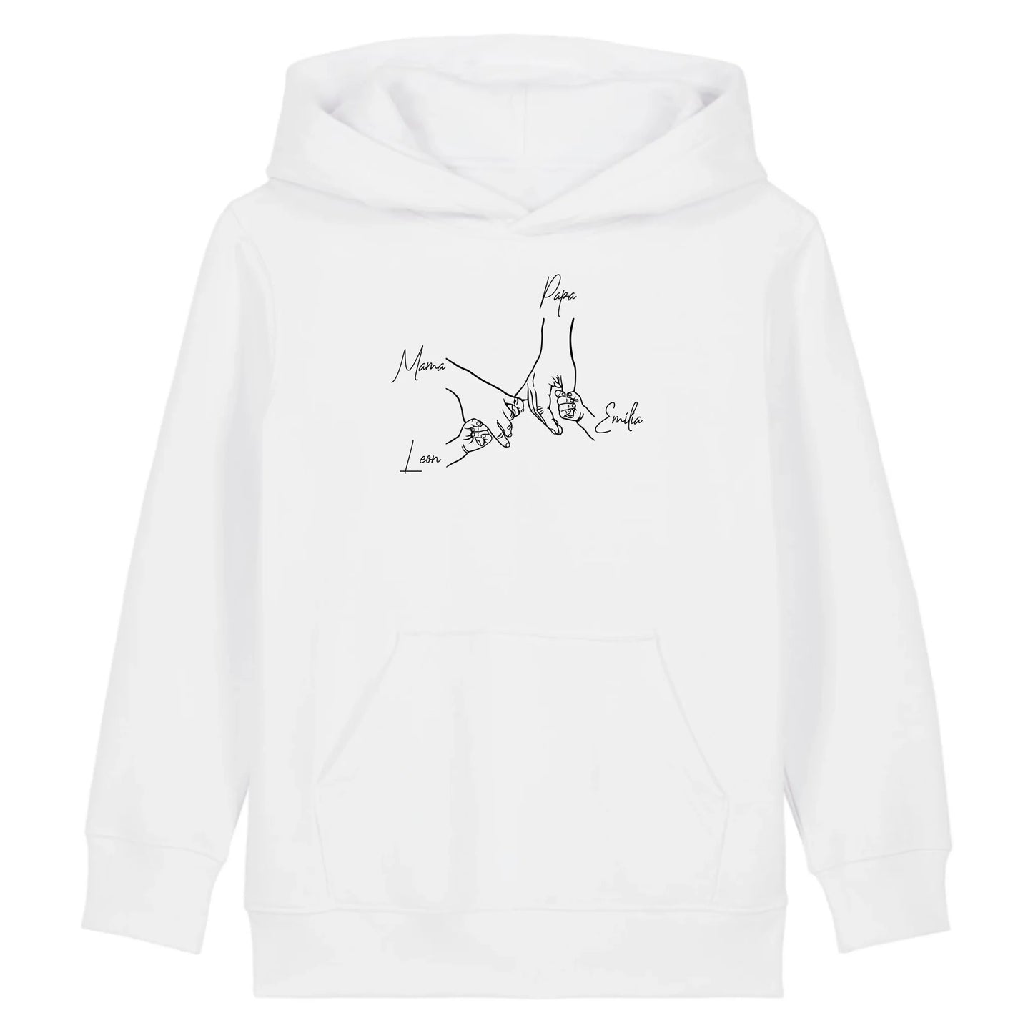 Family Hands - Bio Kinder Hoodie *personalisierbar*