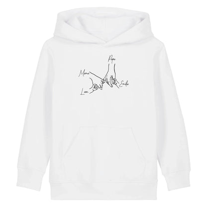 Family Hands - Bio Kinder Hoodie *personalisierbar*