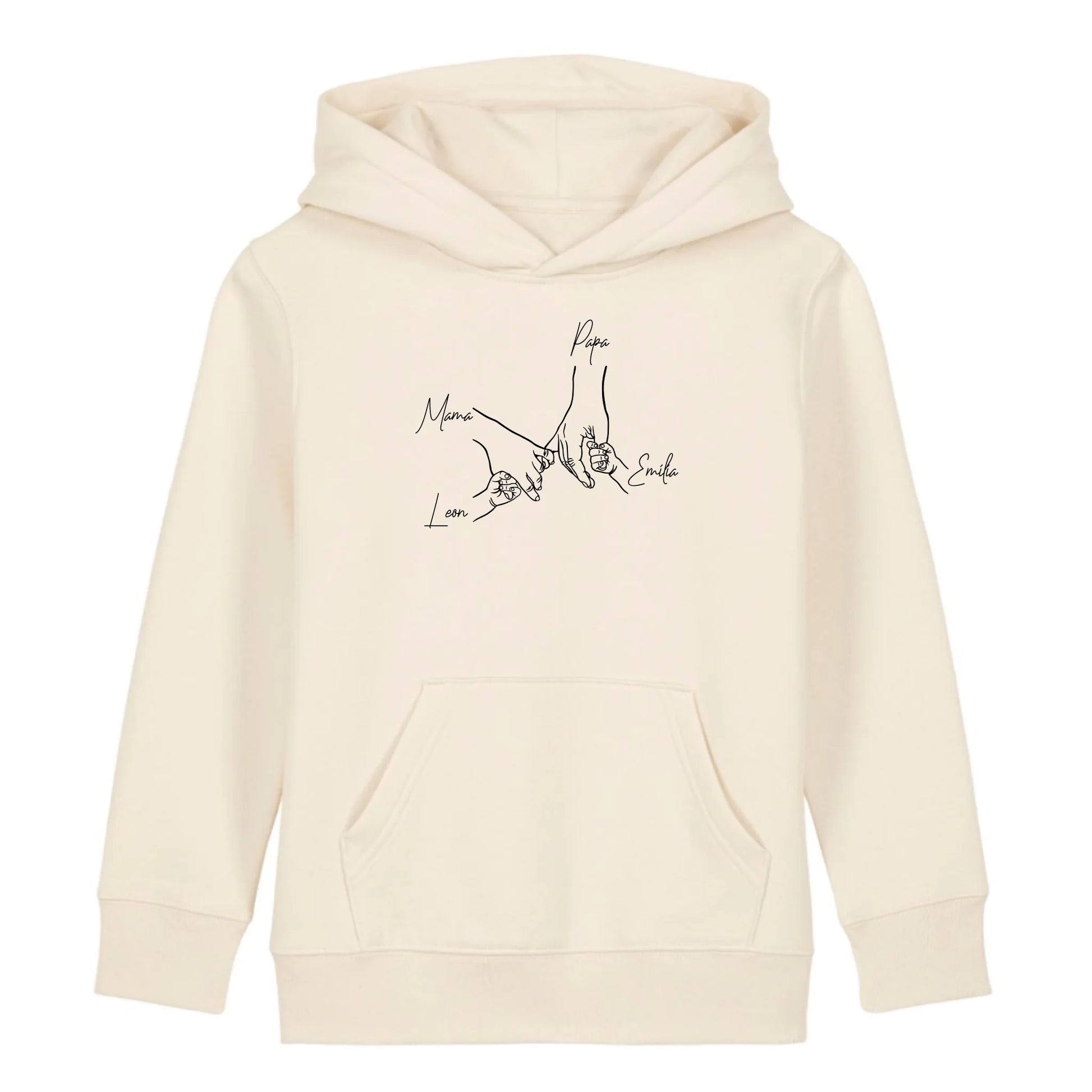 Family Hands - Bio Kinder Hoodie *personalisierbar* Mini Cruiser Hoodie 2.0 ST ST Natural-Raw