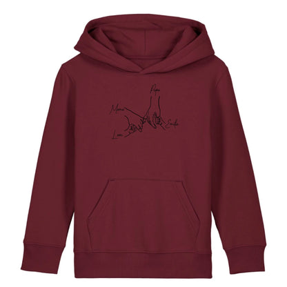 Family Hands - Bio Kinder Hoodie *personalisierbar* Mini Cruiser Hoodie 2.0 ST ST Burgundy