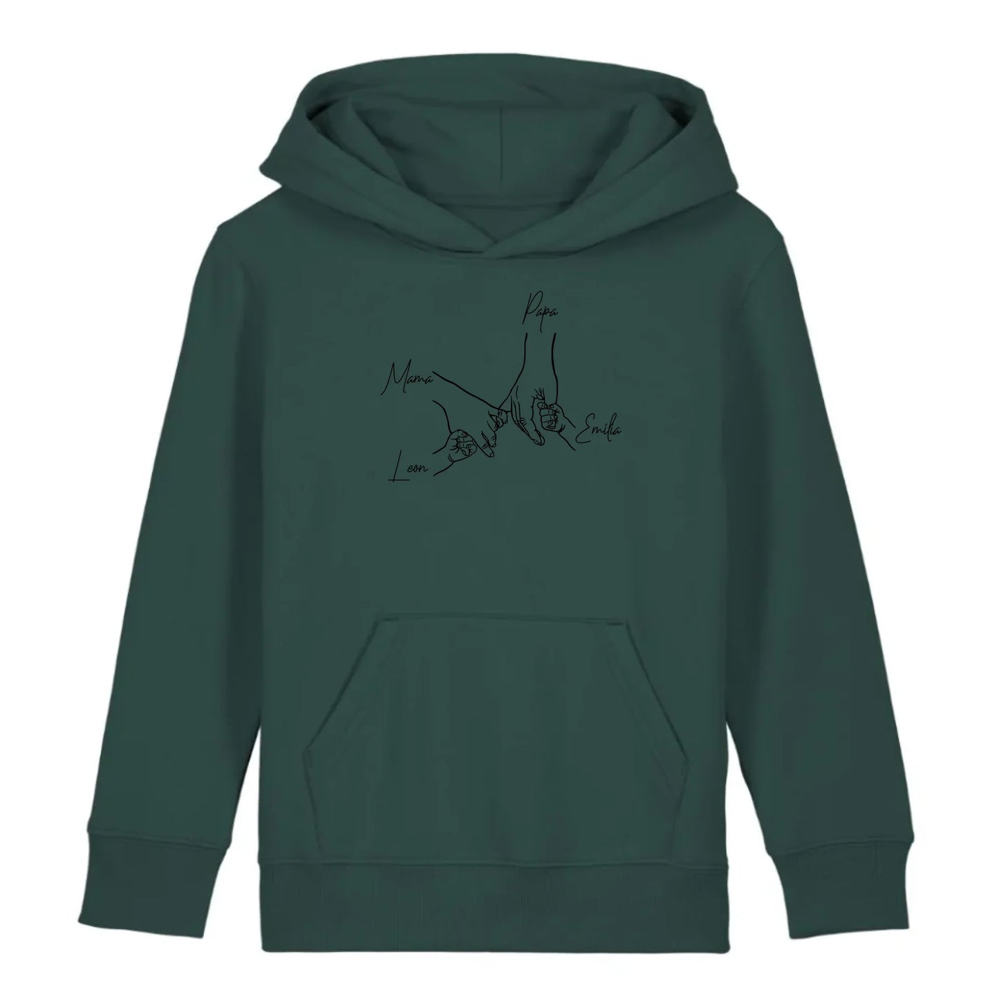 Family Hands - Bio Kinder Hoodie *personalisierbar* Mini Cruiser Hoodie 2.0 ST ST Glazed-Green