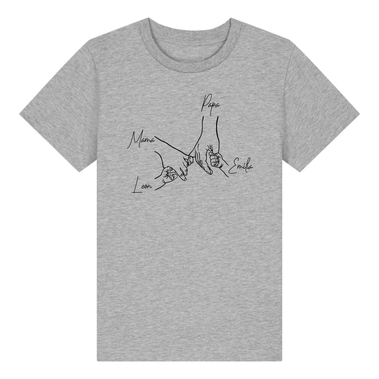 Family Hands - Bio Kinder Shirt *personalisierbar* Mini Creator Shirt 2.0 ST ST Heather-Grey