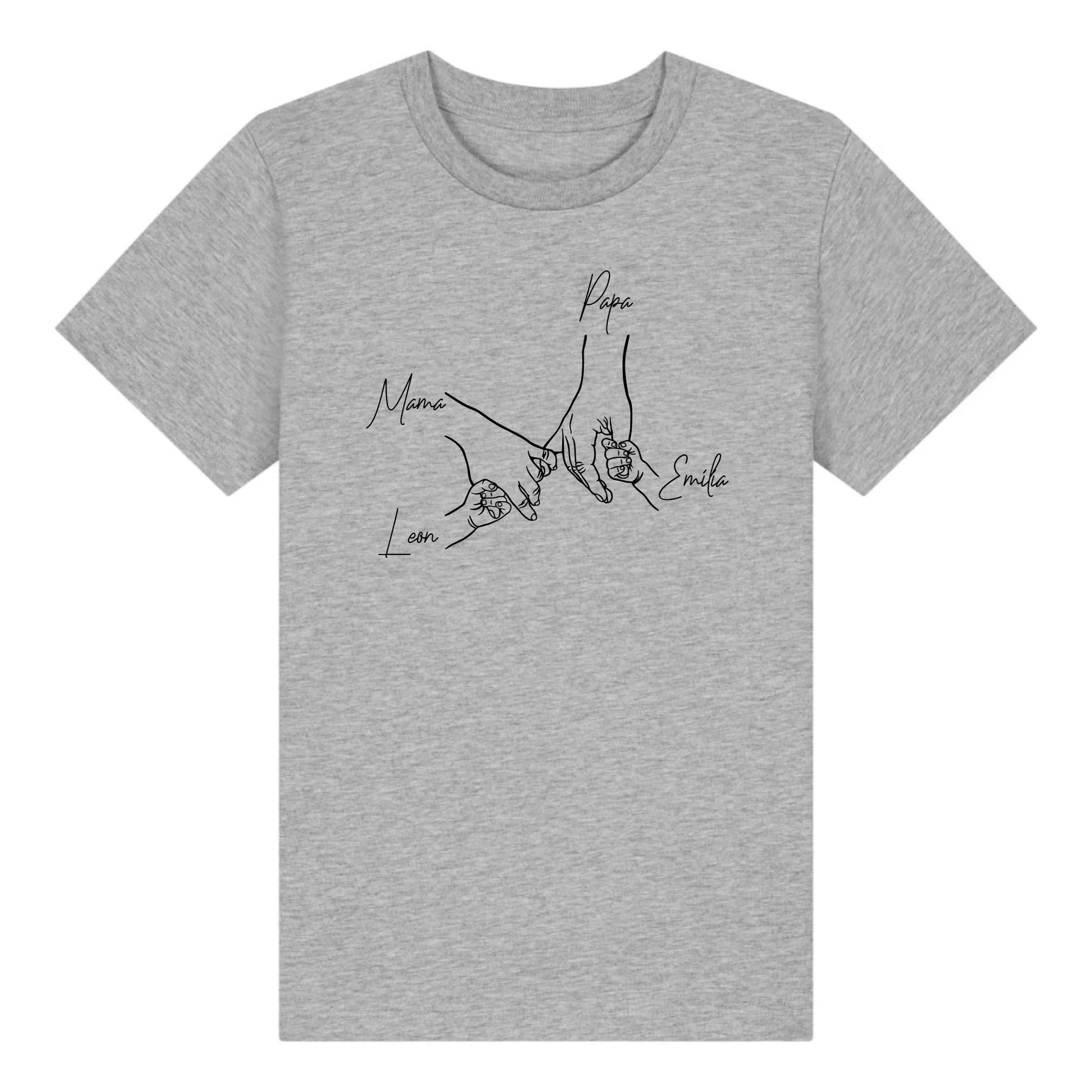 Family Hands - Bio Kinder Shirt *personalisierbar* Mini Creator Shirt 2.0 ST ST Heather-Grey