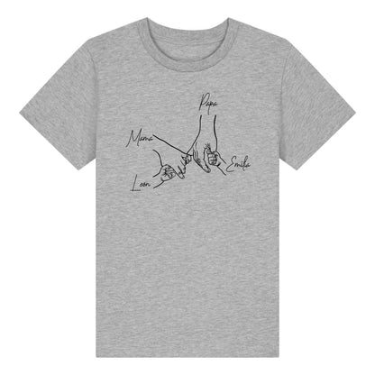 Family Hands - Bio Kinder Shirt *personalisierbar* Mini Creator Shirt 2.0 ST ST Heather-Grey