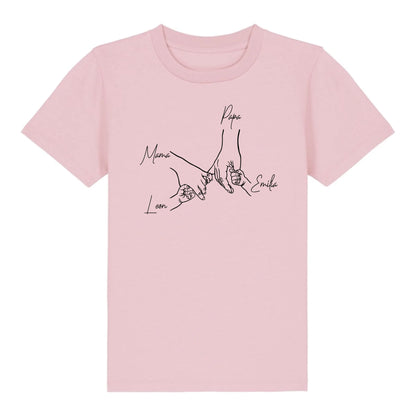 Family Hands - Bio Kinder Shirt *personalisierbar* Mini Creator Shirt 2.0 ST ST Cotton-Pink