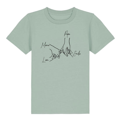 Family Hands - Bio Kinder Shirt *personalisierbar* Mini Creator Shirt 2.0 ST ST Aloe