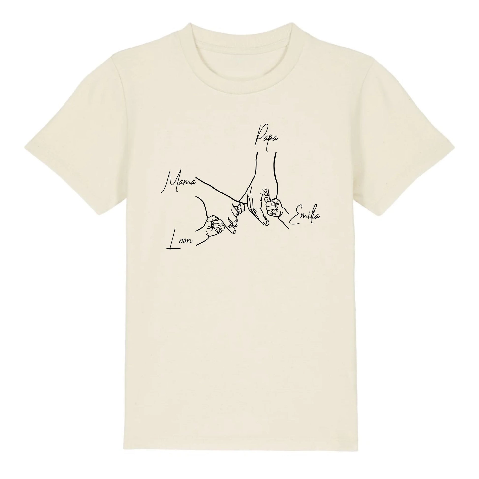 Family Hands - Bio Kinder Shirt *personalisierbar* Mini Creator Shirt 2.0 ST ST Natural-Raw