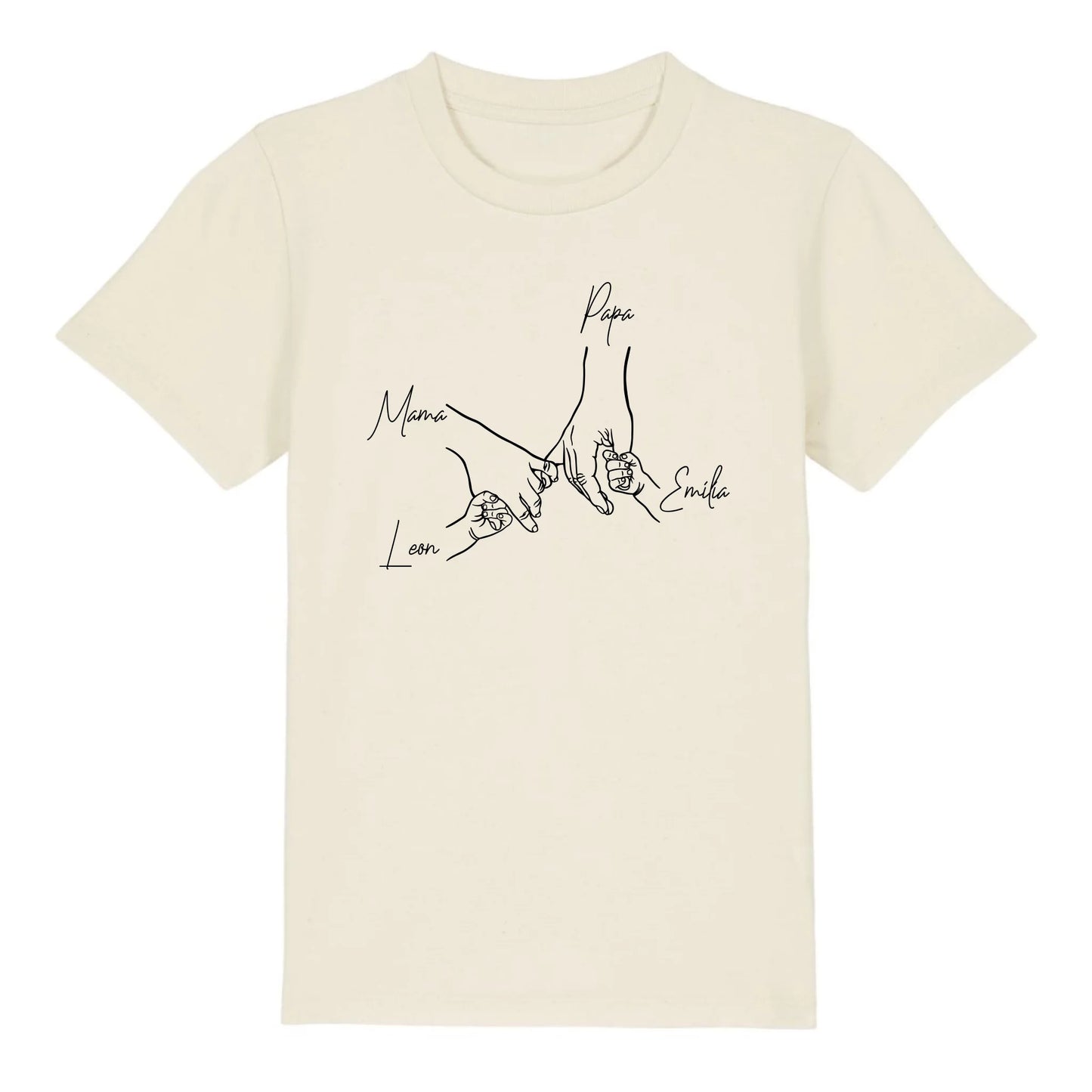 Family Hands - Bio Kinder Shirt *personalisierbar* Mini Creator Shirt 2.0 ST ST Natural-Raw