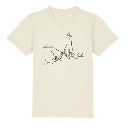 Family Hands - Bio Kinder Shirt *personalisierbar* Mini Creator Shirt 2.0 ST ST Natural-Raw