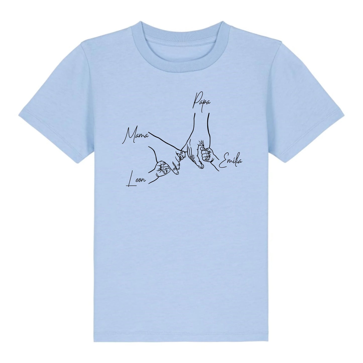 Family Hands - Bio Kinder Shirt *personalisierbar* Mini Creator Shirt 2.0 ST ST Blue-Soul