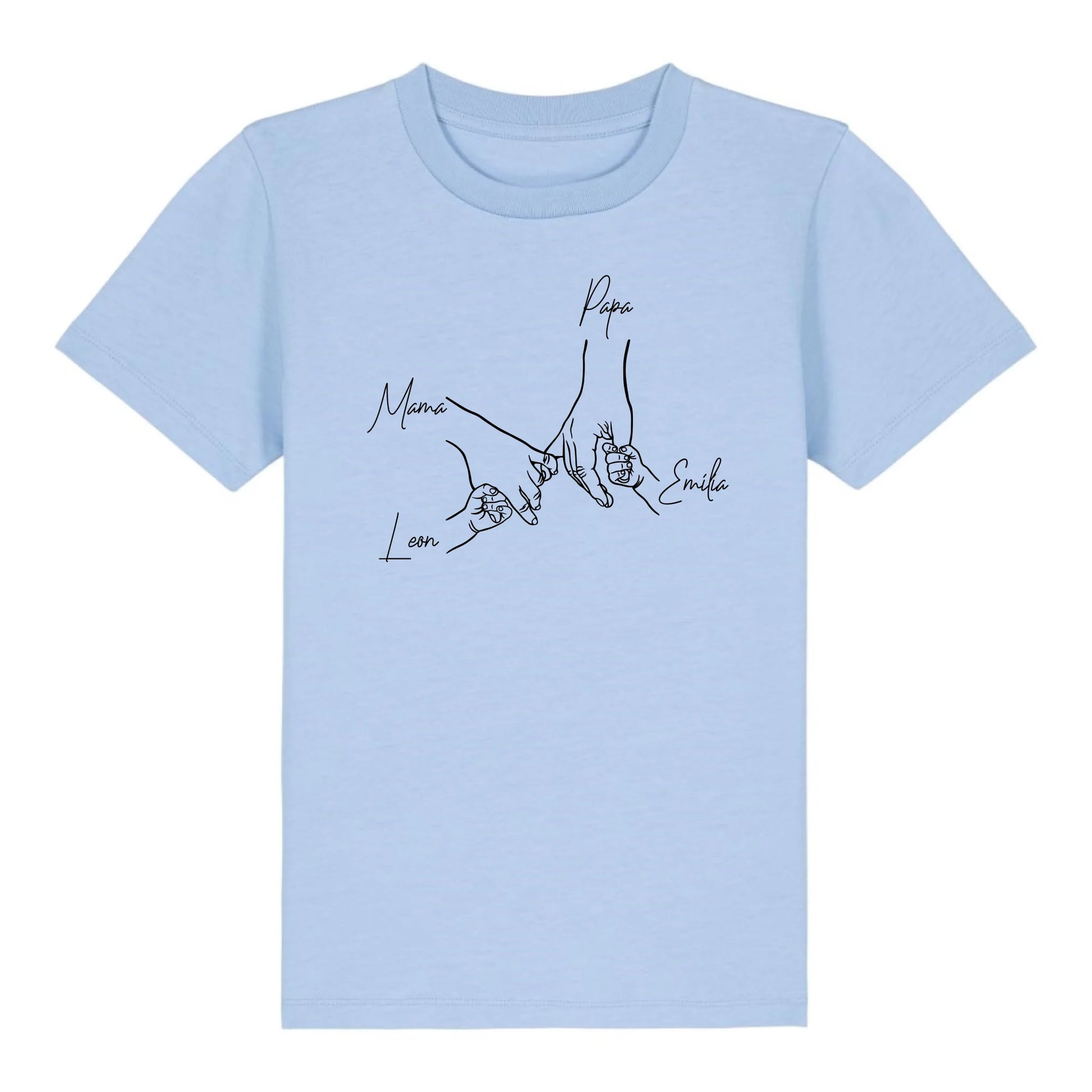 Family Hands - Bio Kinder Shirt *personalisierbar* Mini Creator Shirt 2.0 ST ST Blue-Soul