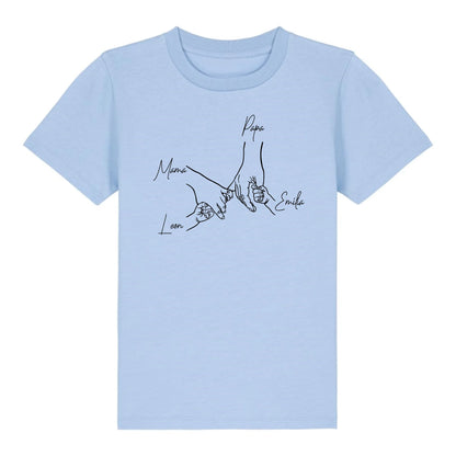 Family Hands - Bio Kinder Shirt *personalisierbar* Mini Creator Shirt 2.0 ST ST Blue-Soul