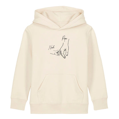 Hold my hand Dad - Bio Kinder Hoodie *personalisierbar* Mini Cruiser Hoodie 2.0 ST ST Natural-Raw