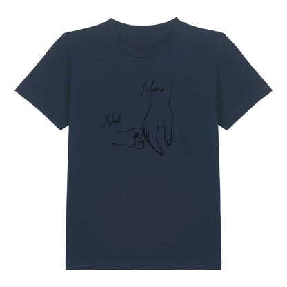 Hold my hand Mom - Bio Kinder Shirt *personalisierbar* Mini Creator Shirt 2.0 ST ST French-Navy