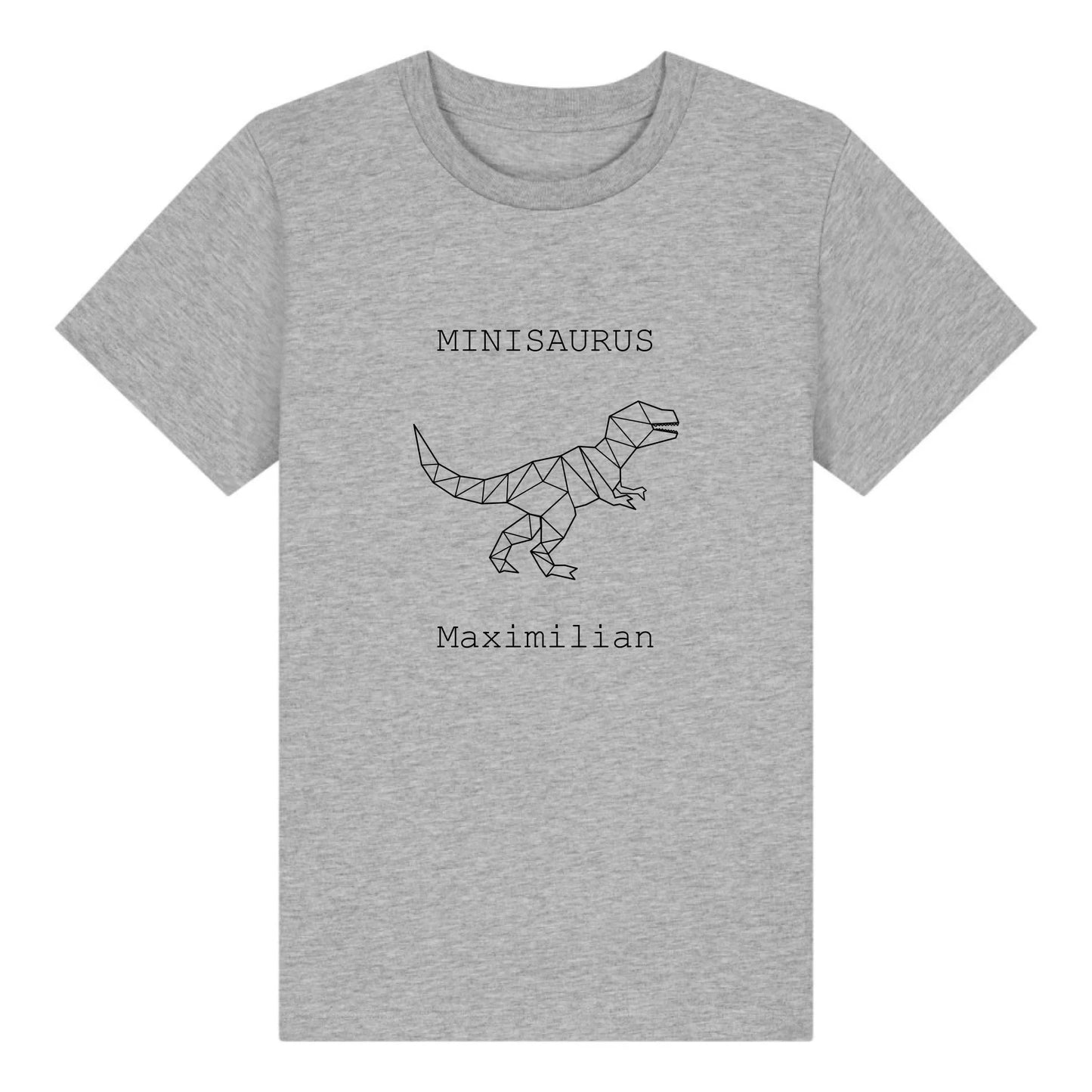 Minisaurus - Bio Kinder Shirt *personalisierbar (mit Namen)* Mini Creator Shirt 2.0 ST ST Heather-Grey