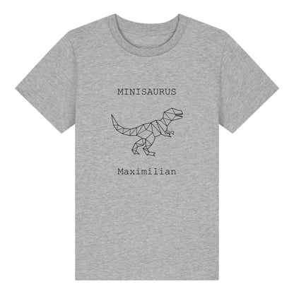 Minisaurus - Bio Kinder Shirt *personalisierbar (mit Namen)* Mini Creator Shirt 2.0 ST ST Heather-Grey