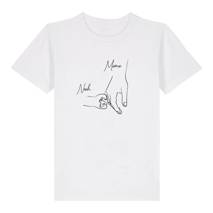 Hold my hand Mom - Bio Kinder Shirt *personalisierbar* Mini Creator Shirt 2.0 ST ST White