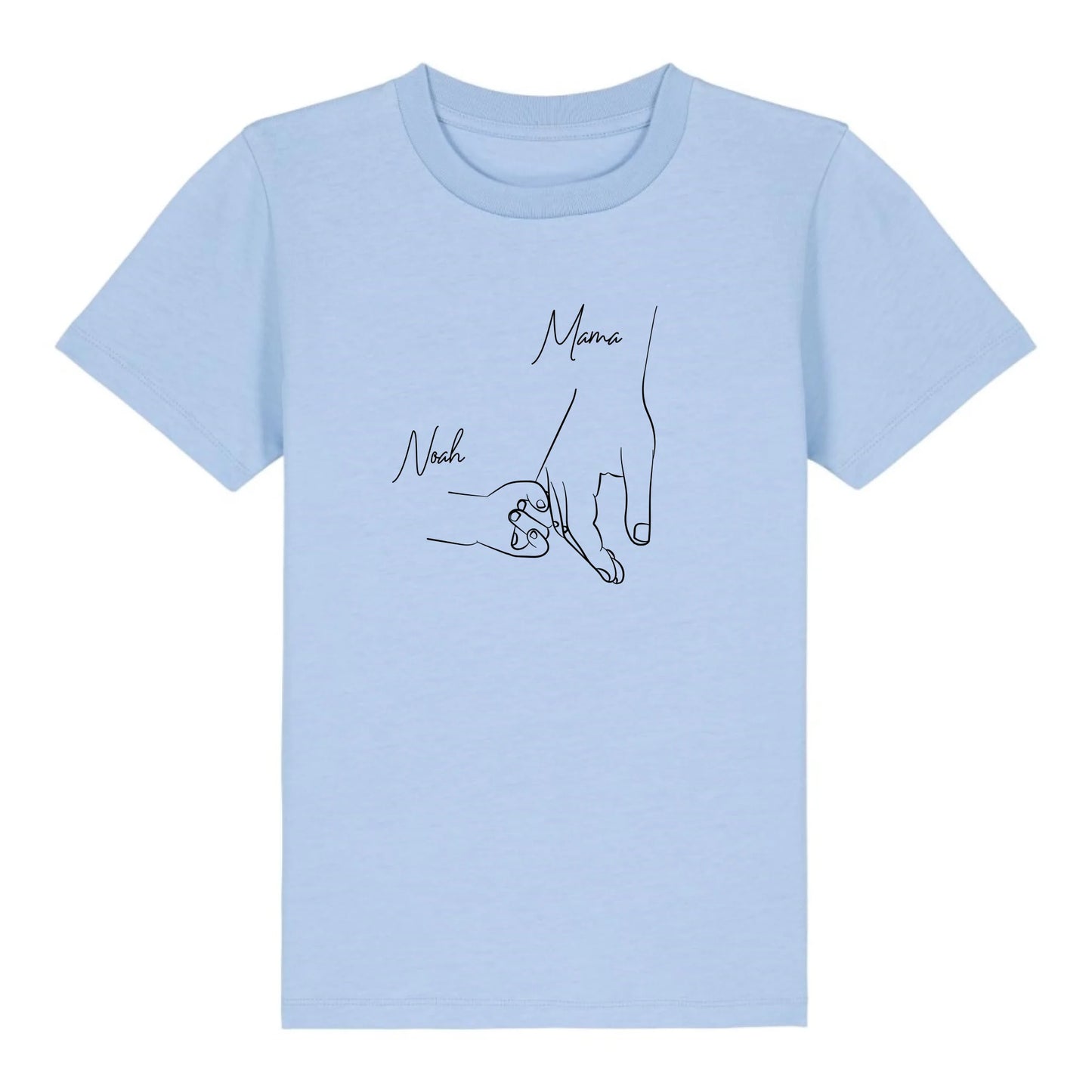 Hold my hand Mom - Bio Kinder Shirt *personalisierbar* Mini Creator Shirt 2.0 ST ST Blue-Soul