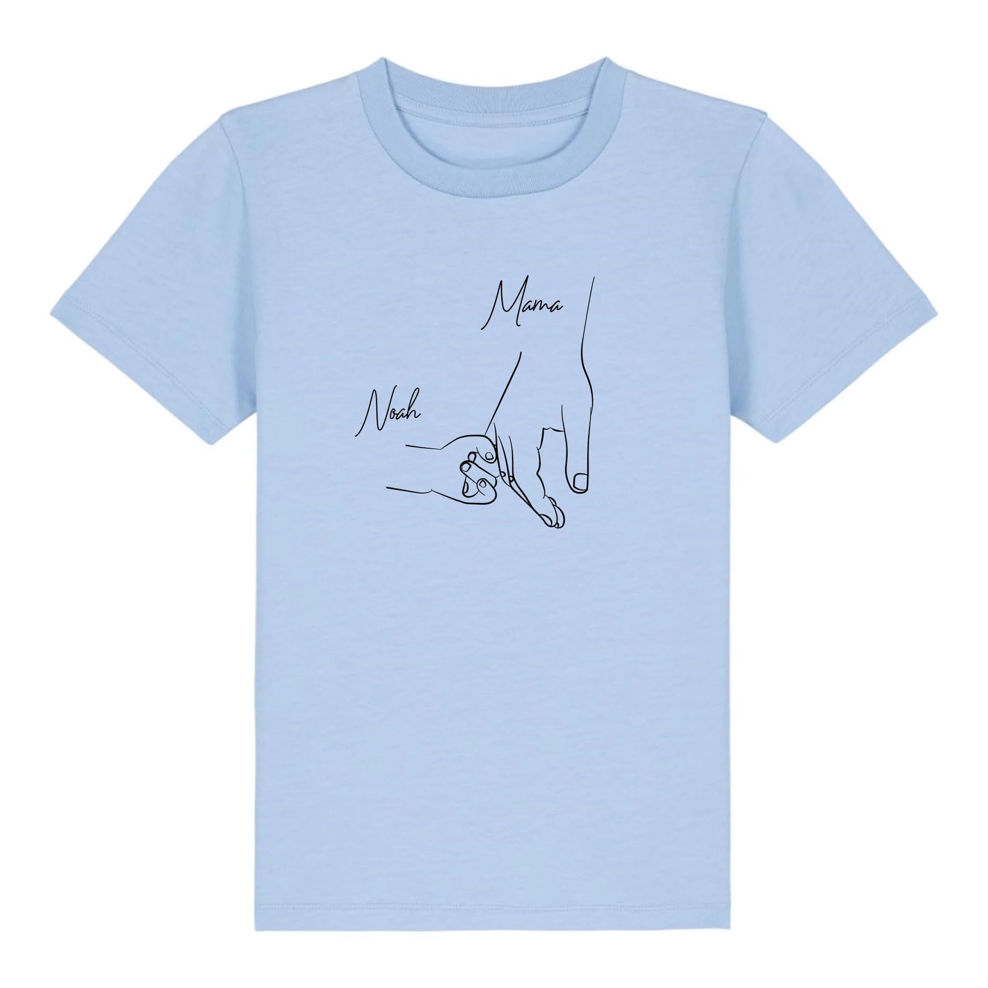 Hold my hand Mom - Bio Kinder Shirt *personalisierbar* Mini Creator Shirt 2.0 ST ST Blue-Soul