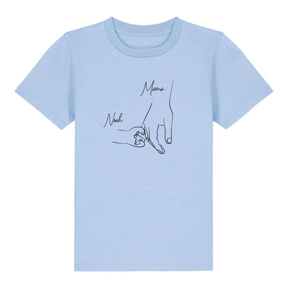 Hold my hand Mom - Bio Kinder Shirt *personalisierbar* Mini Creator Shirt 2.0 ST ST Blue-Soul