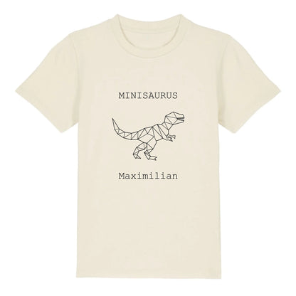 Minisaurus - Bio Kinder Shirt *personalisierbar (mit Namen)* Mini Creator Shirt 2.0 ST ST Natural-Raw