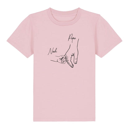 Hold my hand Dad - Bio Kinder Shirt *personalisierbar* Mini Creator Shirt 2.0 ST ST Cotton-Pink
