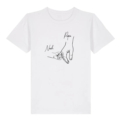 Hold my hand Dad - Bio Kinder Shirt *personalisierbar* Mini Creator Shirt 2.0 ST ST White