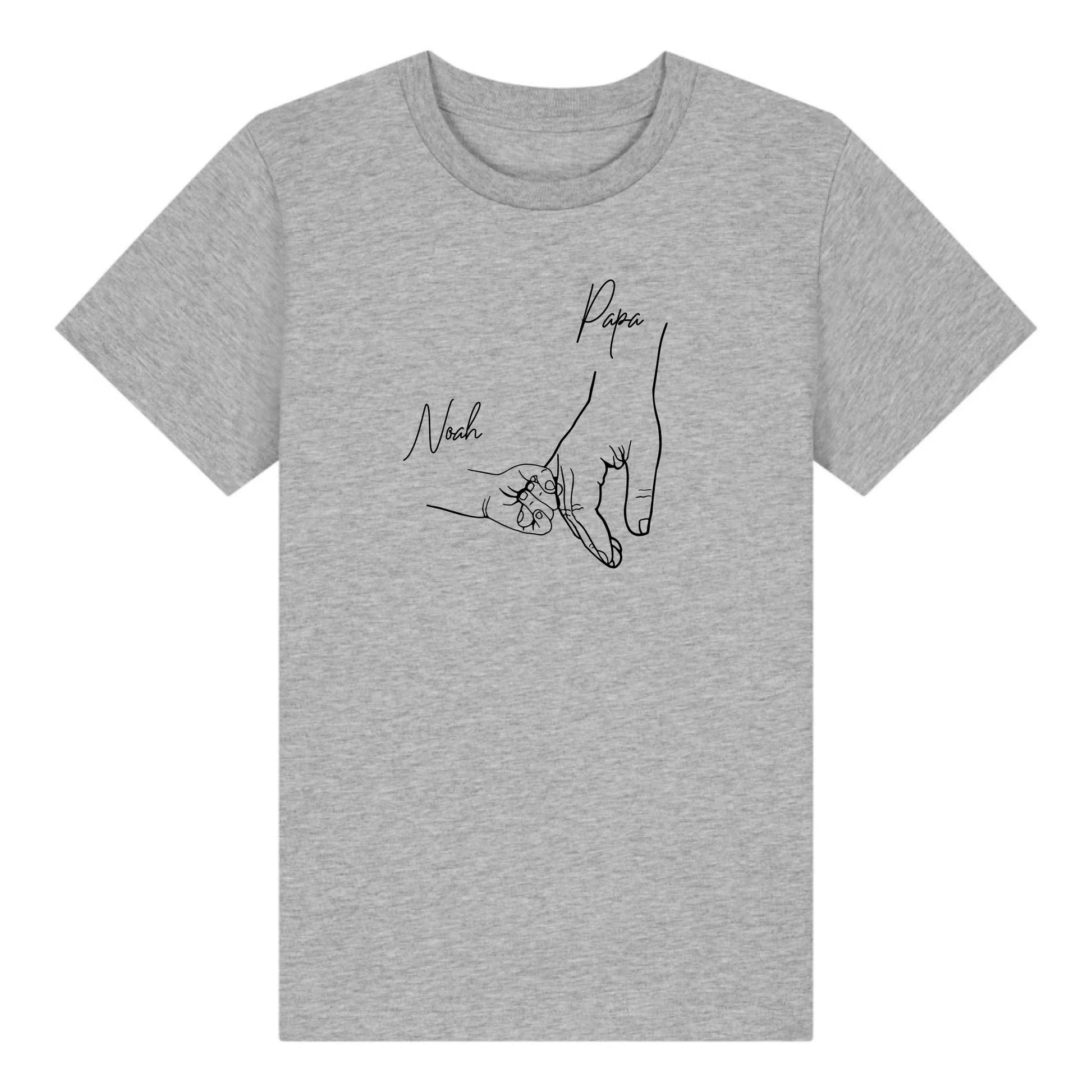 Hold my hand Dad - Bio Kinder Shirt *personalisierbar* Mini Creator Shirt 2.0 ST ST Heather-Grey
