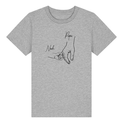 Hold my hand Dad - Bio Kinder Shirt *personalisierbar* Mini Creator Shirt 2.0 ST ST Heather-Grey
