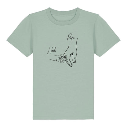Hold my hand Dad - Bio Kinder Shirt *personalisierbar* Mini Creator Shirt 2.0 ST ST Aloe