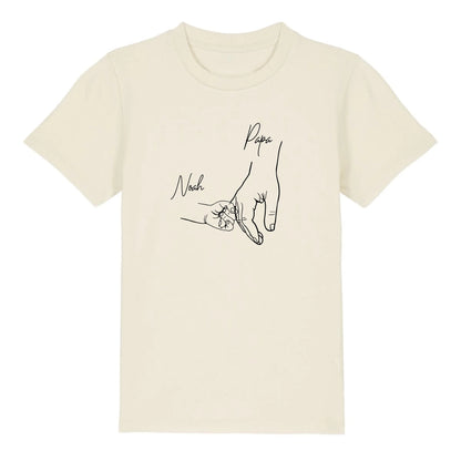 Hold my hand Dad - Bio Kinder Shirt *personalisierbar* Mini Creator Shirt 2.0 ST ST Natural-Raw