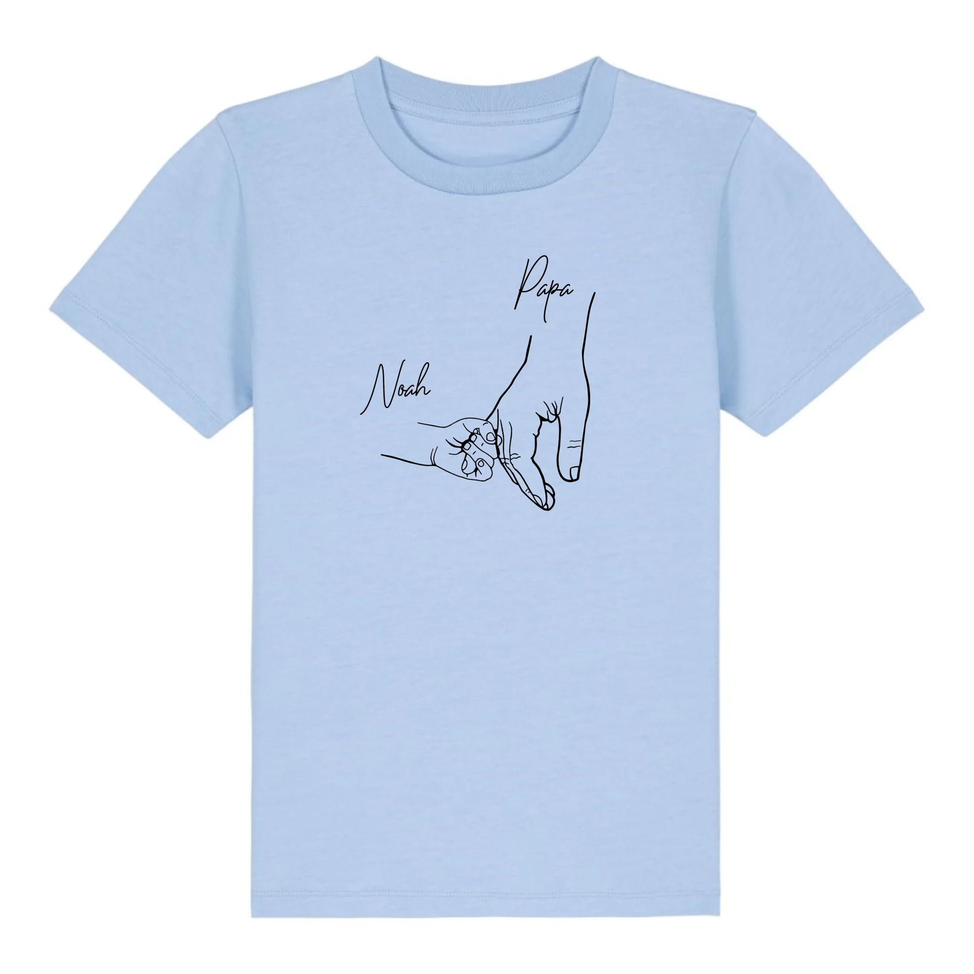 Hold my hand Dad - Bio Kinder Shirt *personalisierbar* Mini Creator Shirt 2.0 ST ST Blue-Soul