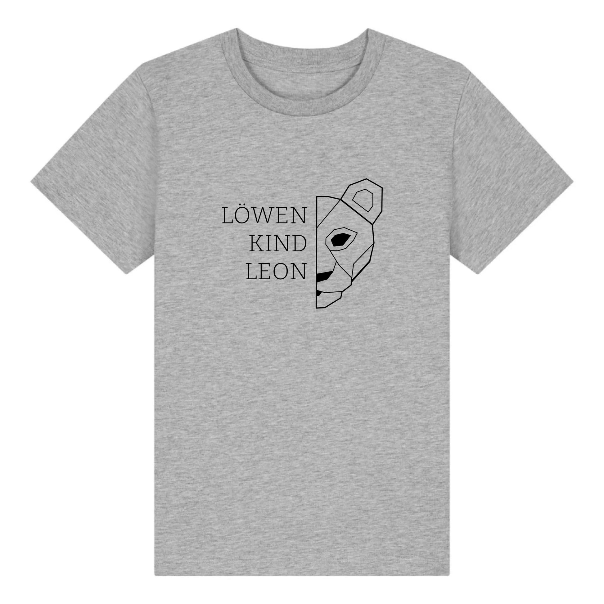 Löwen Kind - Bio Kinder Shirt *personalisierbar (mit Namen)* Mini Creator Shirt 2.0 ST ST Heather-Grey