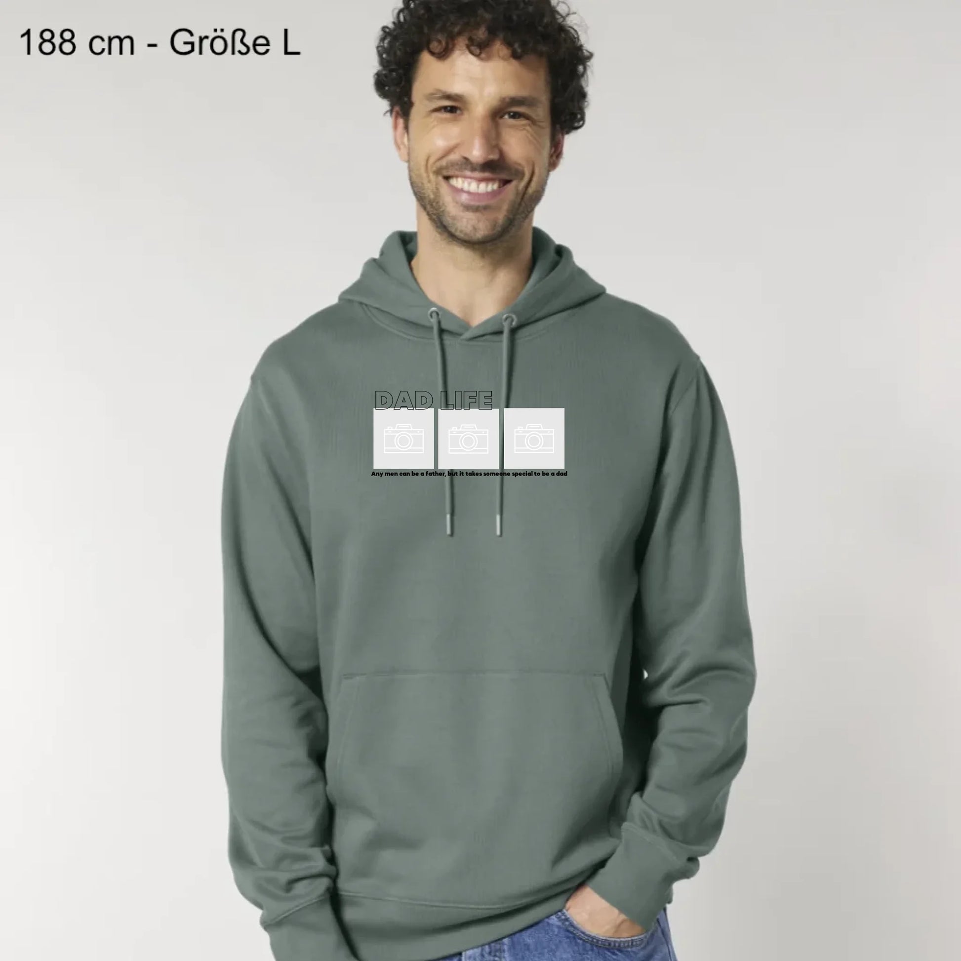 Dad Life Foto - Bio Unisex Hoodie *personalisierbar mit Fotos*