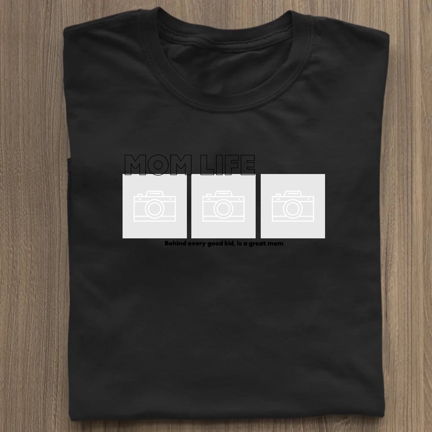 Mom Life Foto - Bio Damen Shirt *personalisierbar mit Fotos* Stella Muser Shirt ST ST Black