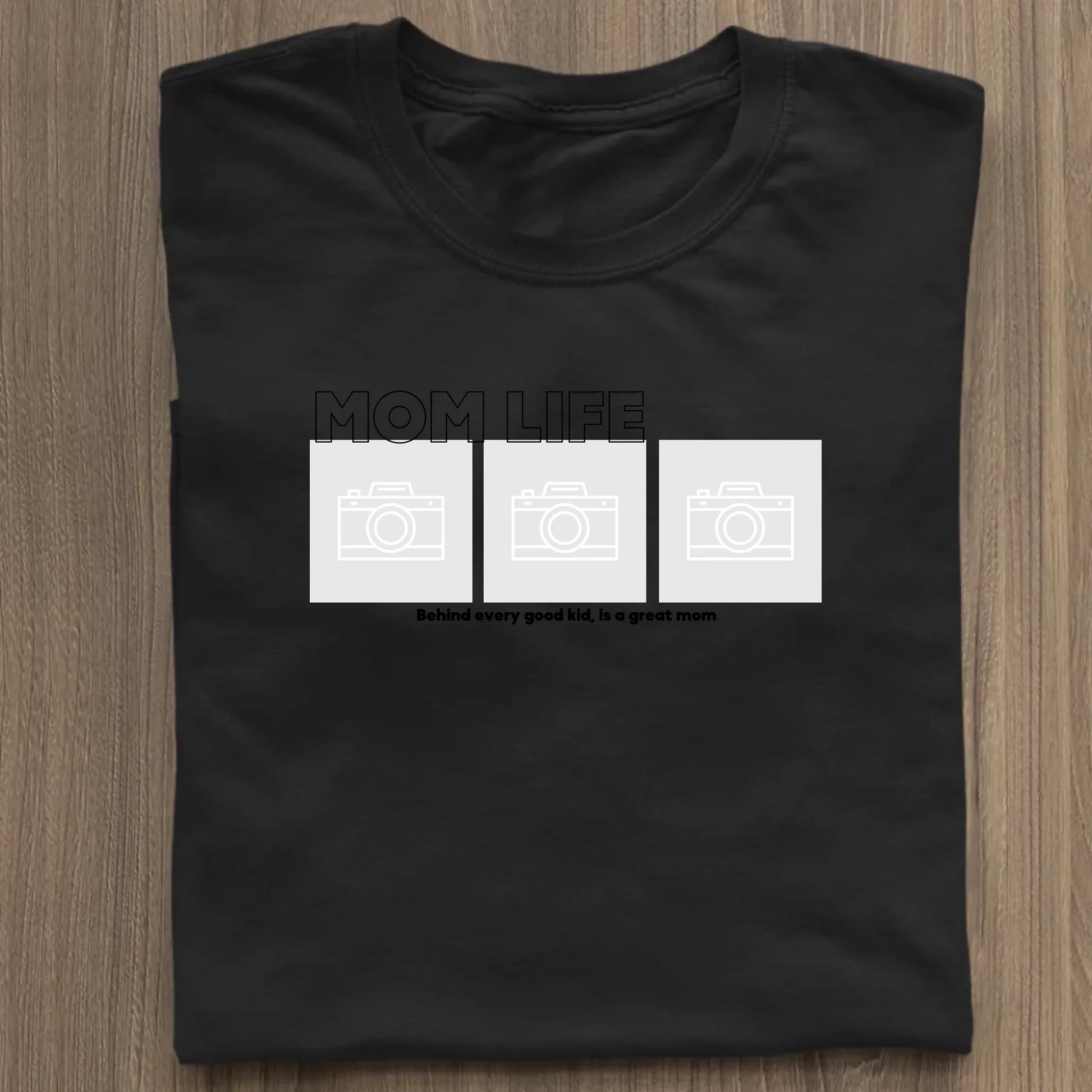 Mom Life Foto - Bio Damen Shirt *personalisierbar mit Fotos* Stella Muser Shirt ST ST Black