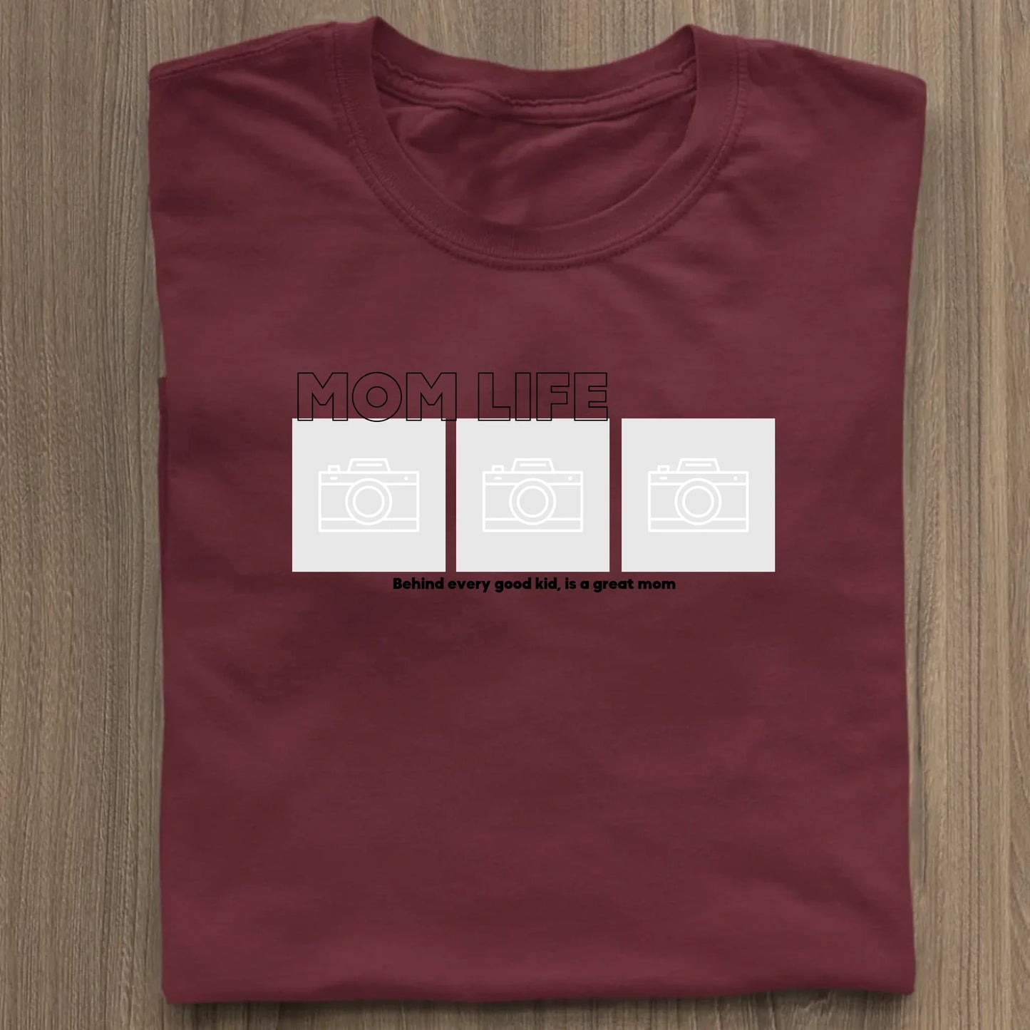 Mom Life Foto - Bio Damen Shirt *personalisierbar mit Fotos* Stella Muser Shirt ST ST Burgundy