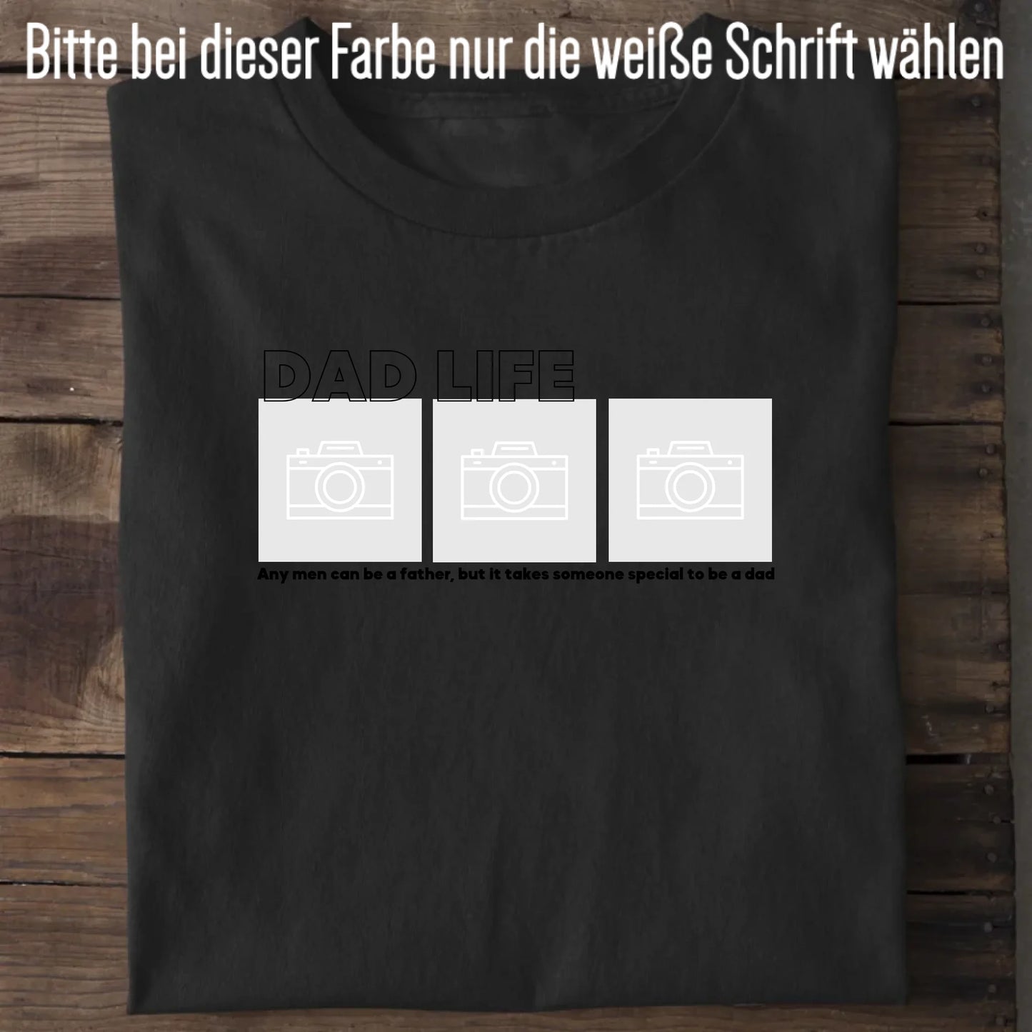 Dad Life Foto - Bio Herren Shirt *personalisierbar mit Fotos* Creator T-Shirt 2.0 ST ST Black
