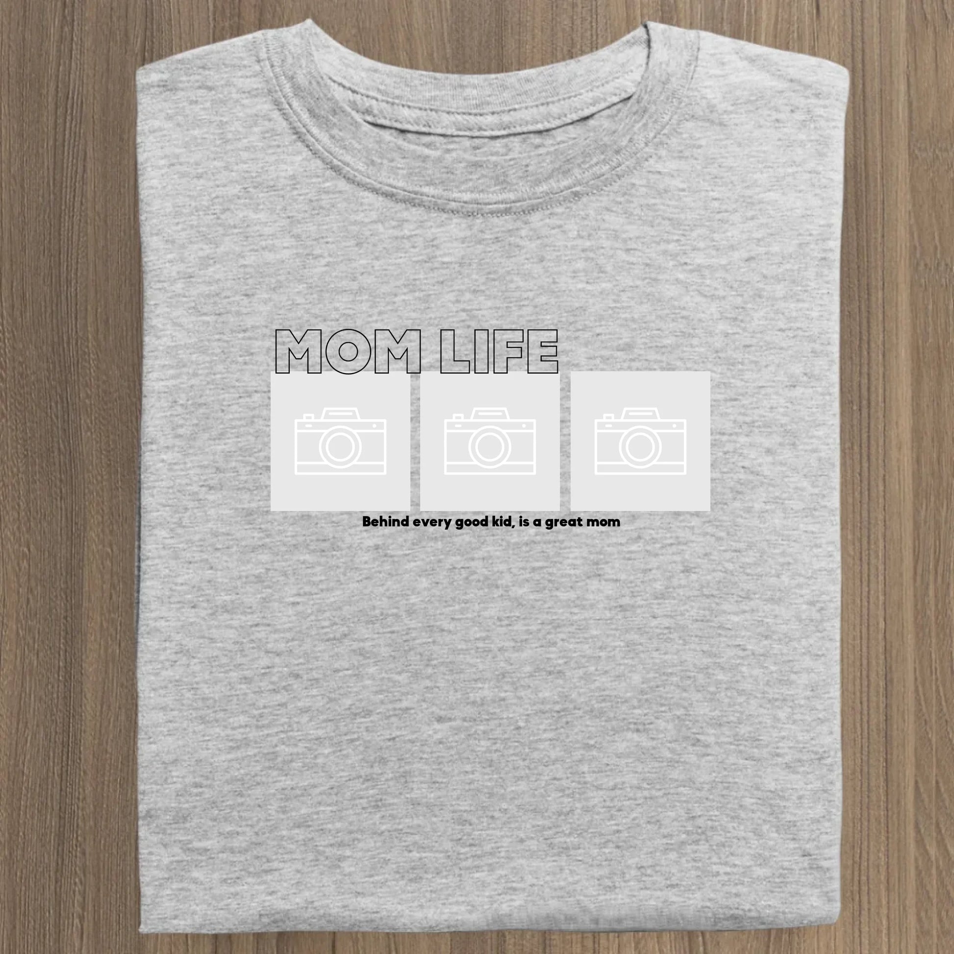 Mom Life Foto - Bio Damen Shirt *personalisierbar mit Fotos* Stella Muser Shirt ST ST Heather-Grey
