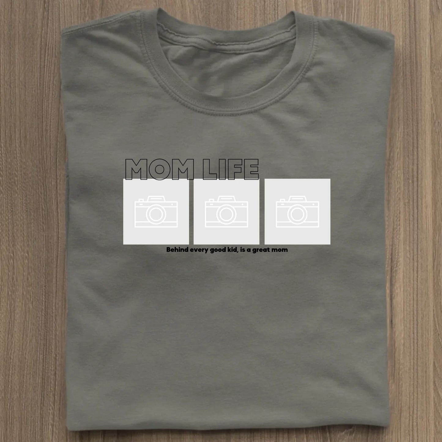 Mom Life Foto - Bio Damen Shirt *personalisierbar mit Fotos* Stella Muser Shirt ST ST Khaki