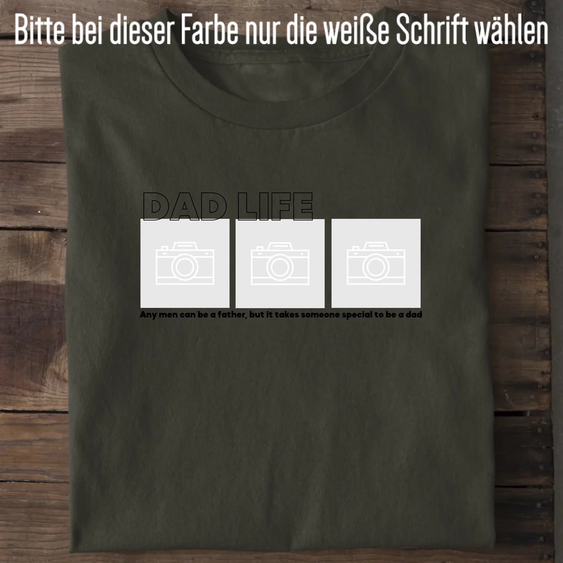 Dad Life Foto - Bio Herren Shirt *personalisierbar mit Fotos* Creator T-Shirt 2.0 ST ST Khaki