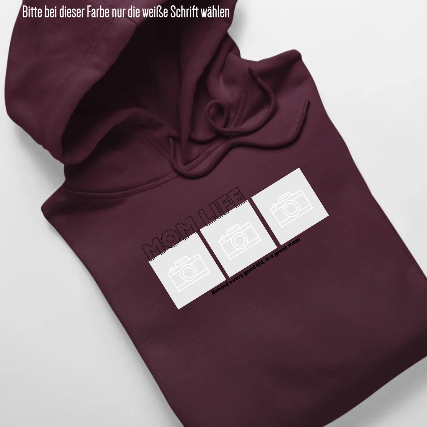 Mom Life Foto - Bio Unisex Hoodie *personalisierbar mit Fotos* Cruiser Hoodie 2.0 ST ST Burgundy