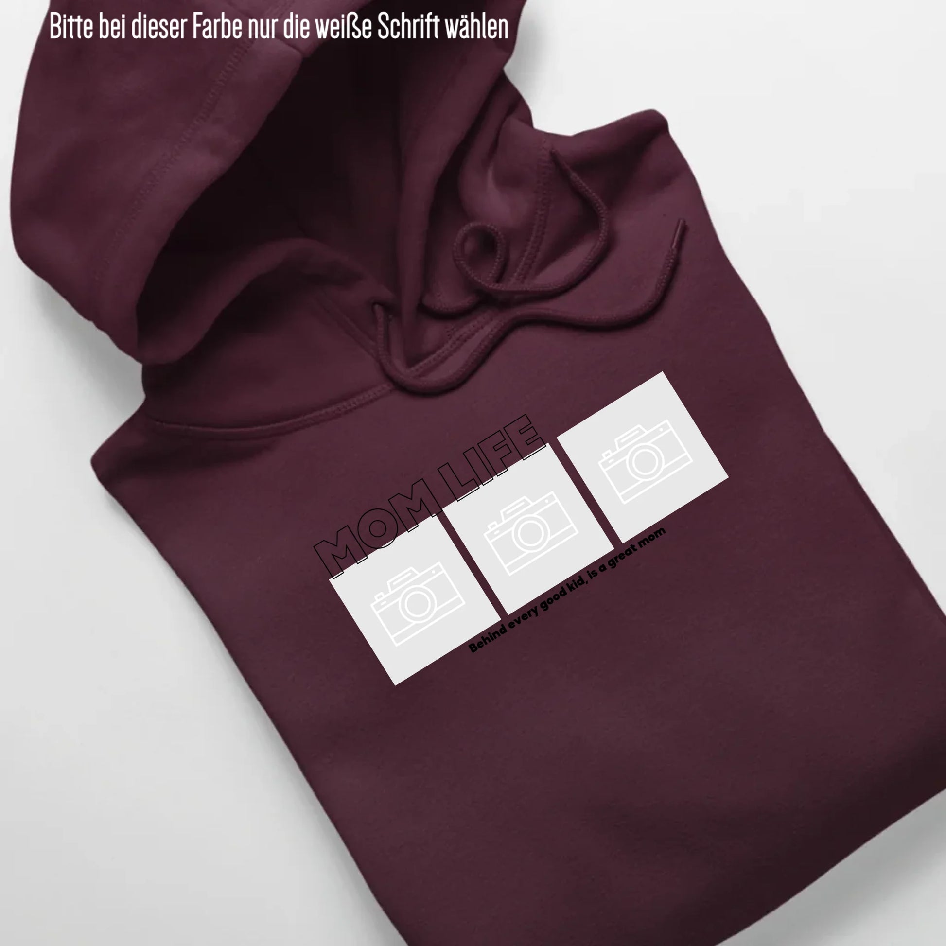 Mom Life Foto - Bio Unisex Hoodie *personalisierbar mit Fotos* Cruiser Hoodie 2.0 ST ST Burgundy