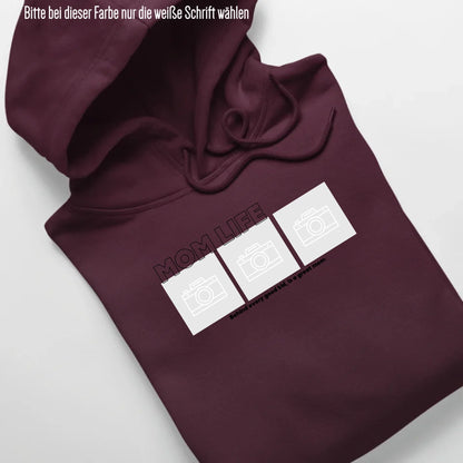 Mom Life Foto - Bio Unisex Hoodie *personalisierbar mit Fotos* Cruiser Hoodie 2.0 ST ST Burgundy
